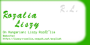 rozalia liszy business card